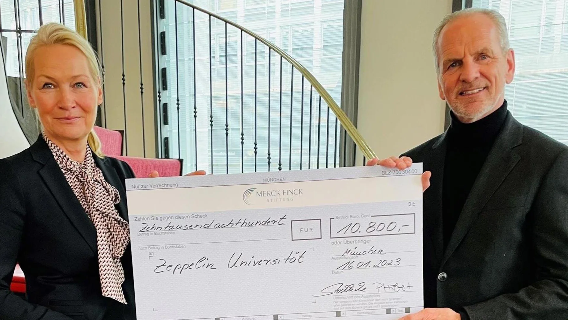 Merck Finck Stiftung verlängert Engagement mit der ZU